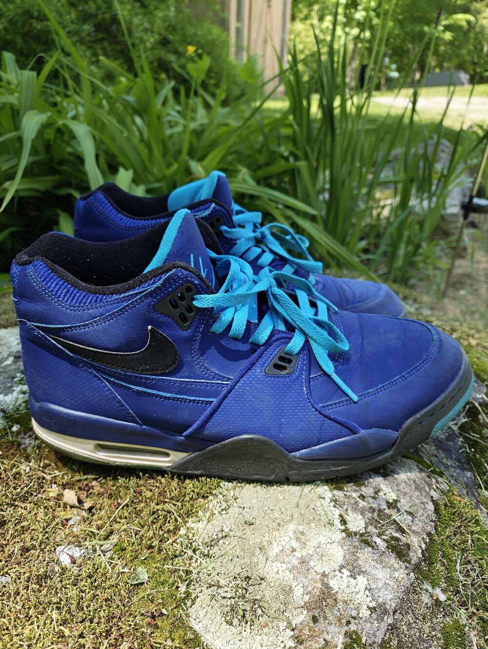 Nike Air Flight '89 sneakers  "Dark Royal Blue / Current Blue / Black" Men Sz 11